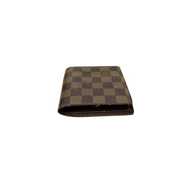 695. Louis Vuitton Damier Ebene Leather Wallet - Picture 6 of 11
